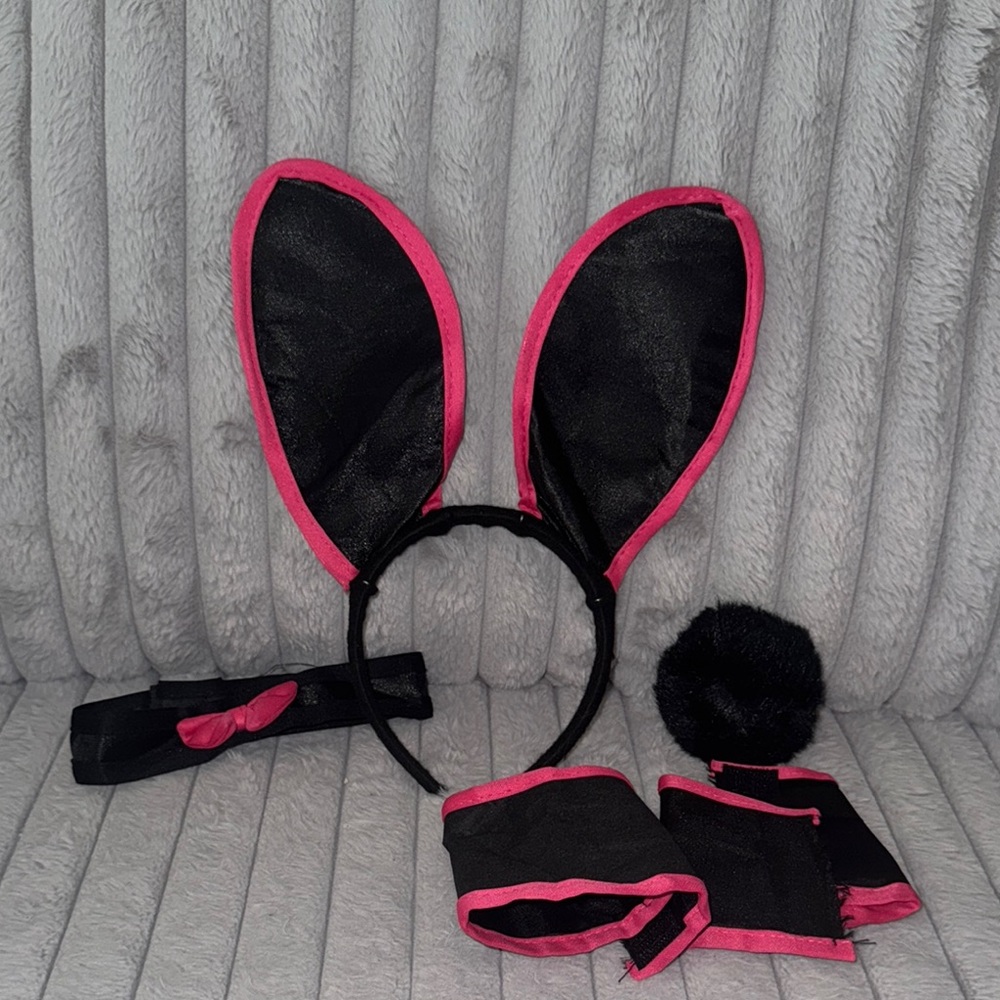 Black and Pink Bunny Costume Set